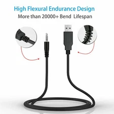 3.5mm Car AUX Audio Plug Jack Male to USB 2.0 Male Cord Converter Adapter Cable