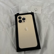 Original Apple iPhone 13 Pro 128GB Gold BOX ONLY Manual, Sticker, Sim Tool
