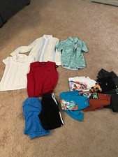 Boys, Clothing Lot, Large 10/12 T-Shirts, Long Sleeves, Shorts, Sweater Vest