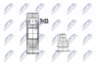 NPW-VW-074 NTY Gelenksatz, Antriebswelle FüR Audi,Seat,Skoda,Vw