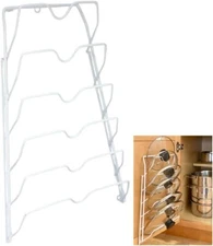 Lid Pot Pan Top Metal Rack Organizer Holder Kitchen Cabinet Wall Display (2pcs)