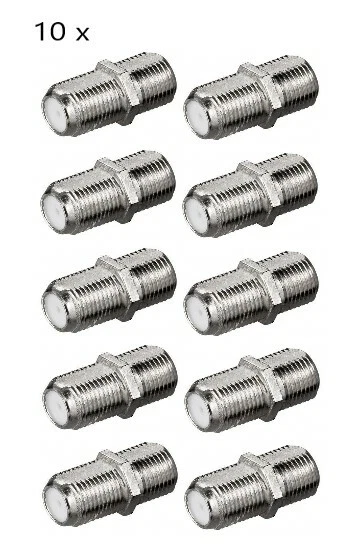GOOBAY 10x SAT F-Verbinder Kabel Verlängerung Adapter Buchse Koaxial Kupplung F-Stecker