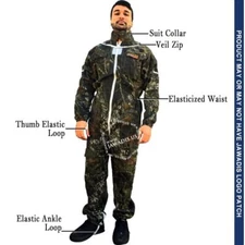2XS Adult Camouflage Full Bee Suit - Beekeeping, Pest Control & Hunting Gear