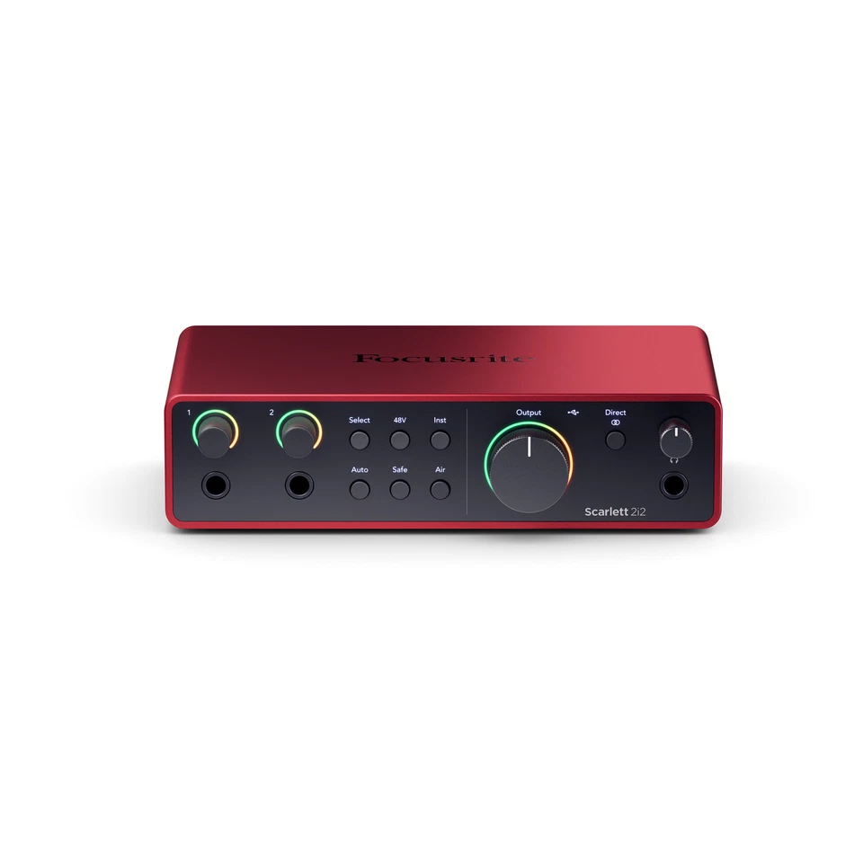 Focusrite Scarlett 2i2 4th Gen USB Audio Interface with Hi-Z Instrument