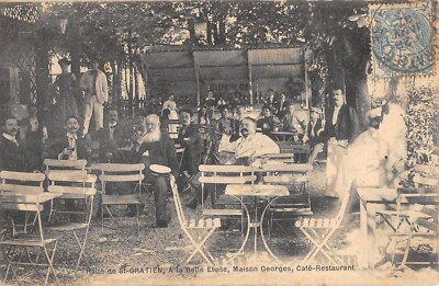 Old postcard 95 HALTE DE SAINT GRATIEN / A LA BELLE ETOILE / MAISON GEORGES / CAFE RESTAURANT