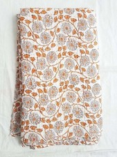Indian Handmade Hand Block King Size Cotton Kantha Quilt Blanket Bedspread Throw