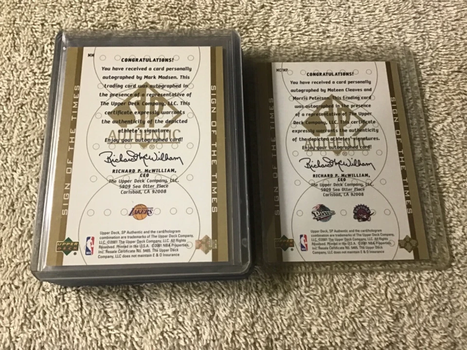 SP Authentic 2000-01 Upper Deck autograph Card Pick Sign Of The Times Jamison ++ - Image 3 of 3