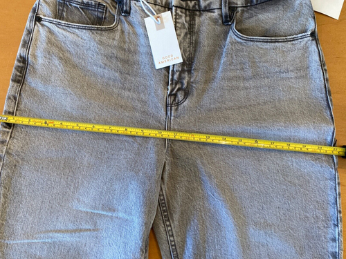 Good American Jeans 8/29 Good Girlfriend High Waist GGHNH602BT Distressed Black - Picture 16 of 18