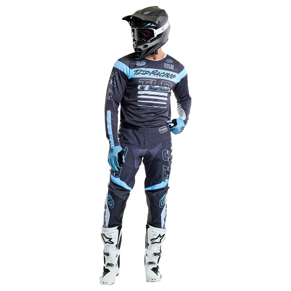 NUEVO 2025 TROY LEE DESIGNS TLD GP PRO KIT DE CARRERAS TRAJE CINCUENTA 50 CARBÓN HUMO MX Foto 3 de 4