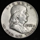 1953 FINE / VF SILVER FRANKLIN HALF DOLLAR NICE ORIGINAL COIN FREE SHIPPING