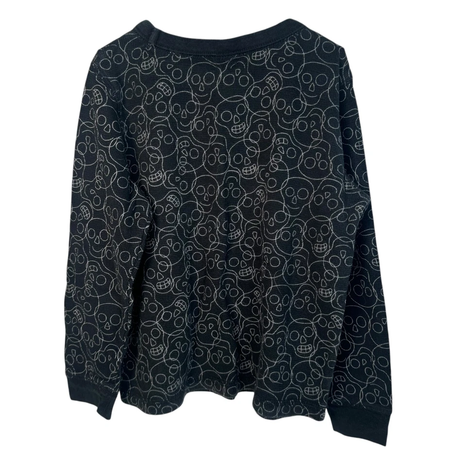 Circo Blanco y Negro Calaveras Manga Larga Camisa Top Camiseta Niños Niños Halloween Punk 5T Foto 3 de 3