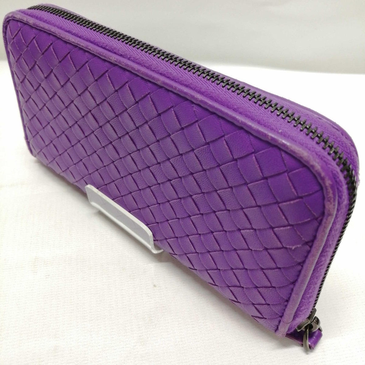 【BOTTEGAVENETA】IntrecciatoNappaLeatherZip-AroundLongWallet Bottega Veneta Intrecciato Zip Around Wallet Black 22.5x13x2