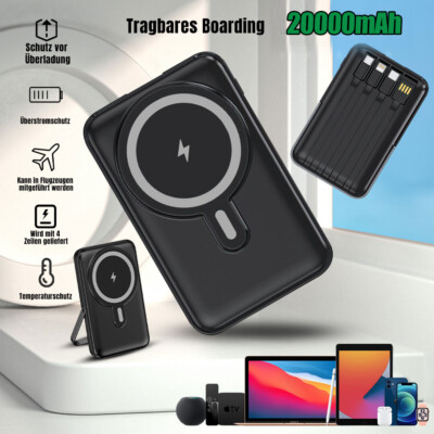 20000mAh Magnetic PD20W Wireless Power Bank Fast Charger Battery For iPhone12-16