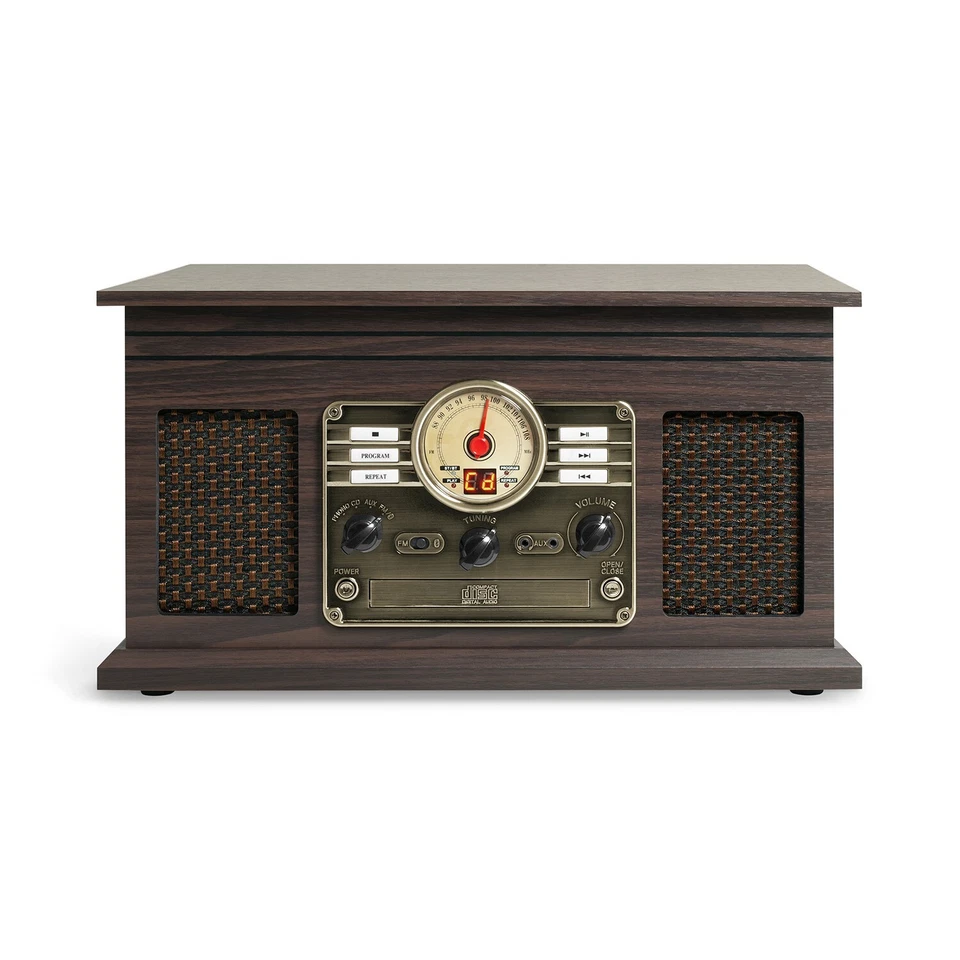 Victrola Hawthorne 7-in-1 Wood Record Player - Image 2 of 4