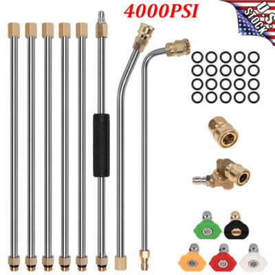 #ad Gutter Cleaning Tool High Pressure Washer Wand Lance Nozzles amp; Pivoting Coupler $30.00