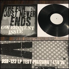 GOVERNMENT ISSUE The Fun Just Never Ends LP Vinyl TEST PRESS-Minor Threat Beaver