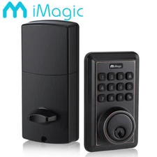 iMagic Electronic Keyless Lock Entry Deadbolt Keypad Auto Locks Keypad Deadbolt