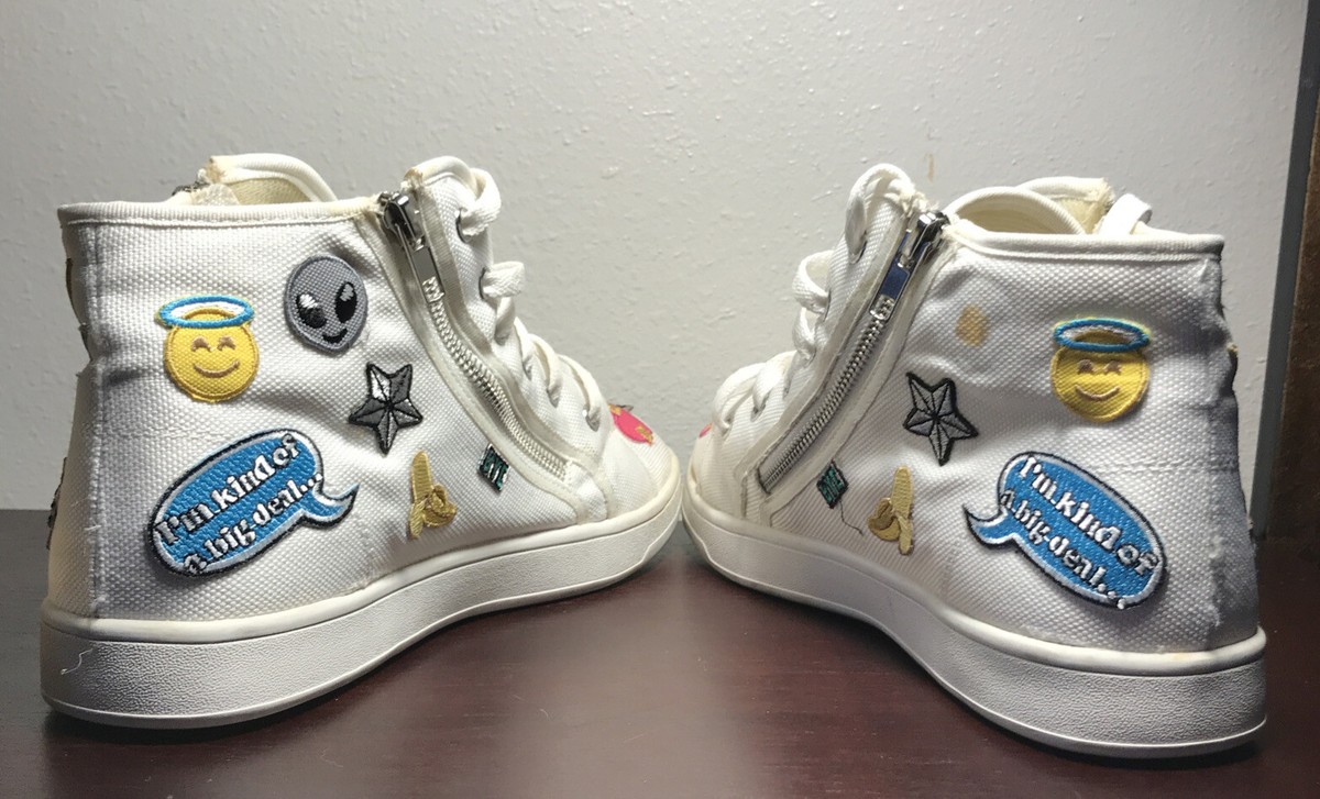 Steve Madden Cobrah Hi Top Emoji Sneakers Size 10 | eBay