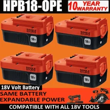 PACK HPB18 18V HPB18-OPE 244760-00 18 VOLT LITHIUM BATTERY FOR BLACK and DECKER