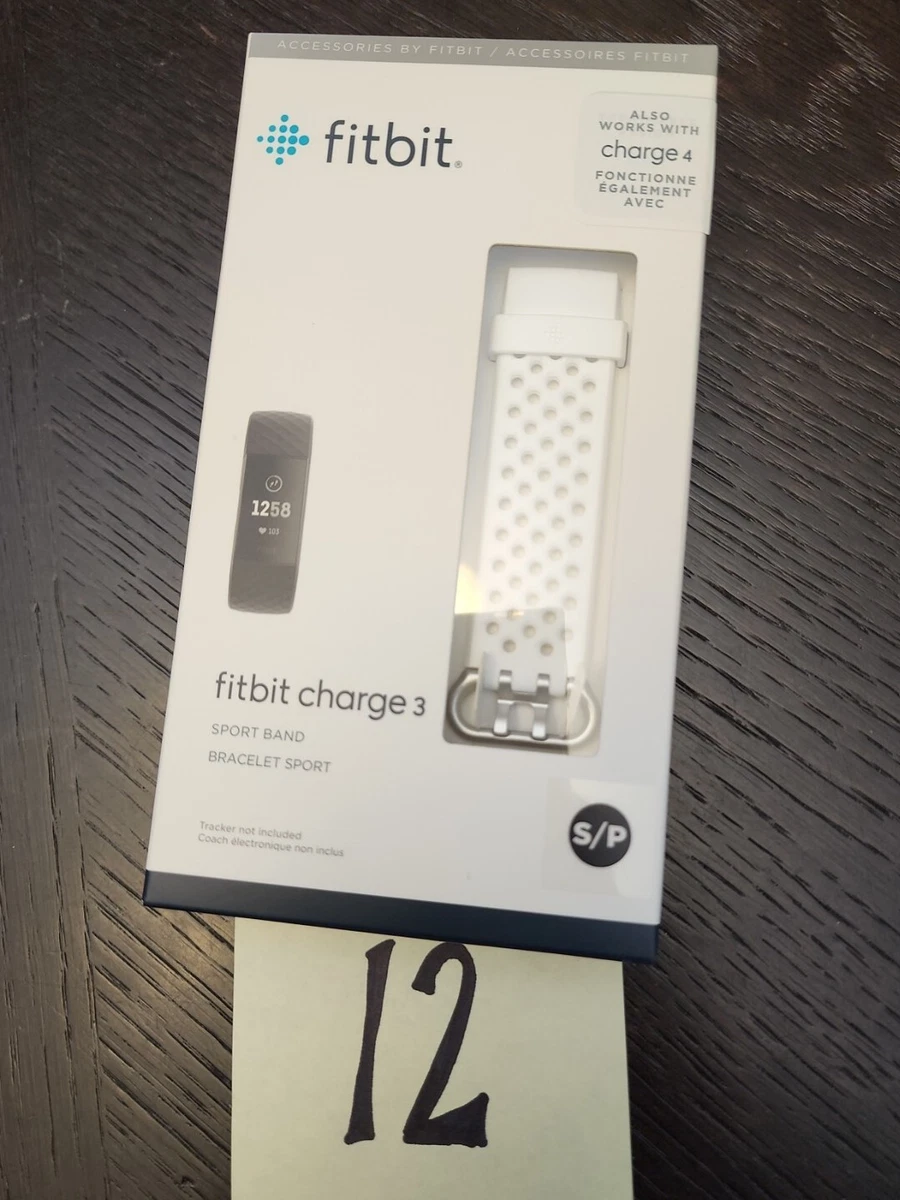 Fitbit charge 3 white sport band sale