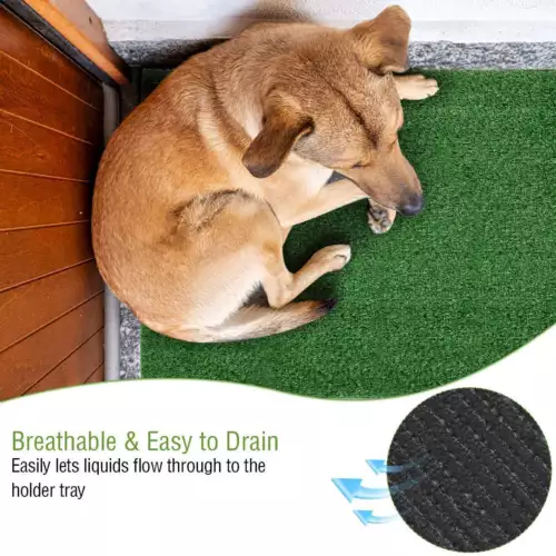 Pet Potty Trainer Grass Mat Dog Puppy Training Pee Poop Pad for Indoor Toilet - Picture 11 of 18
