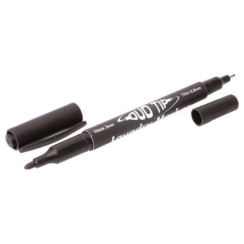 HELIX UNIFORM LAUNDRY MARKER PEN WITH DUO TIP THICK 3mm FINE 0.8mm FOR UNIFORMS - Picture 2 of 2