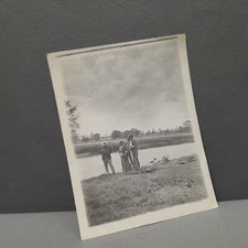 Vintage Antique Curiosity Photo Summertime River Fun UK History 1800s 1900s