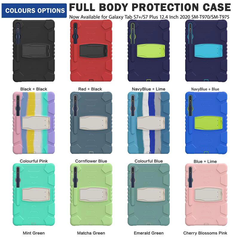 Kids Stand Case For Samsung Galaxy Tab S7 S8 S7+ FE S8+ Tablet Shockproof Cover - Image 2 of 4