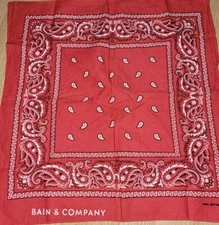 Red Color Bandana Paisley Face Cover Head Wrap Scarf 100% Cotton