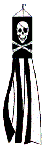 Pirate Patch Bone Windsock Polyester 60 Inch Garden Outdoor Wind Sock Decoration - Bild 1 von 1