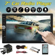 7'' Touch Screen Double Bluetooth Car Stereo Radio MP5 Player Reversing Camera