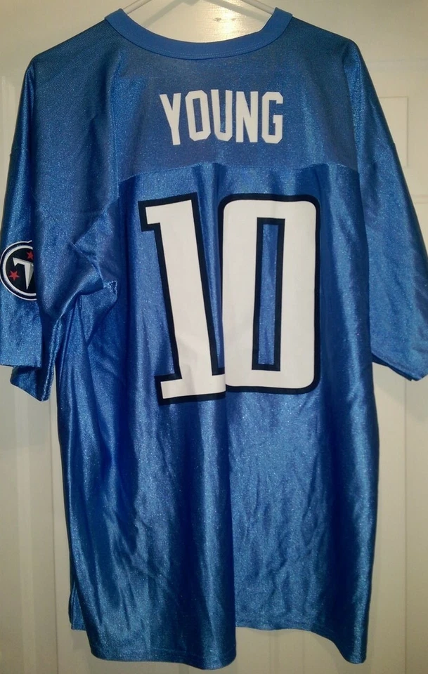 Camiseta deportiva de la NFL para hombre y mujer talla XL X grande Tennessee Titans Vince Young 10  Foto 3 de 3