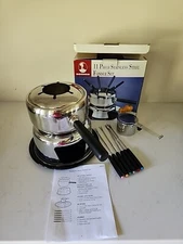 Roschco Stainless Steel Fondue Set 11 Piece 