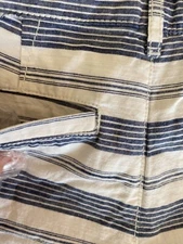 $24 Boy’s THE CHILDRENS PLACE Off White Grey Striped Light Shorts size 6 NEW