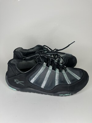 KURU Chicane Orthotic Trail Hiking Shoe Black Teal Gray Womens Size 11 Wide