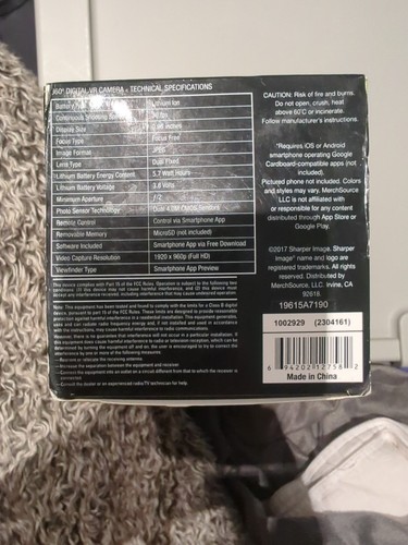 Sharper ImagWi-Fi 960P Dual Lens 360 Degree Digital VR Camera. New in packaging. - Picture 5 of 6