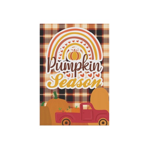 Carina bandiera giardino, stagione zucca, camion rosso a quadretti boho arcobaleno, regalo mamma per lei - Foto 7 di 13