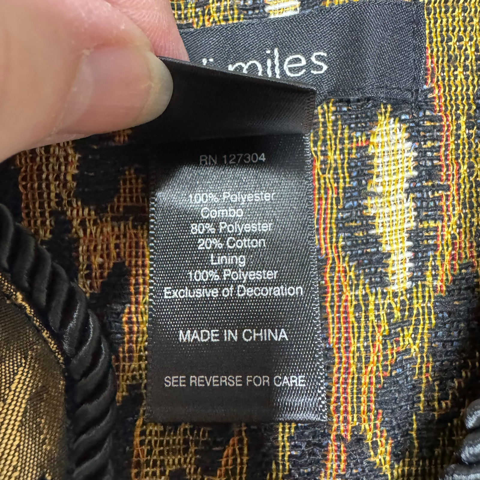 Ali Miles Jacket Womens Medium Patchwork Tapestry… - image 5