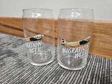 Goose Island Beer Company Migration Week Beer Can Style Glass PAIR