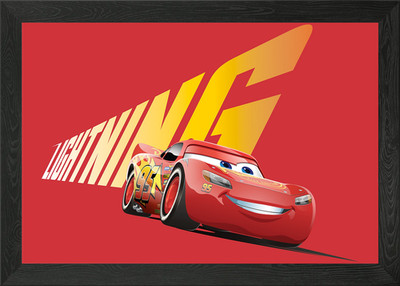 Lightning McQueen klassisches gerahmtes Wandbild Poster Leinwanddruck Bild
