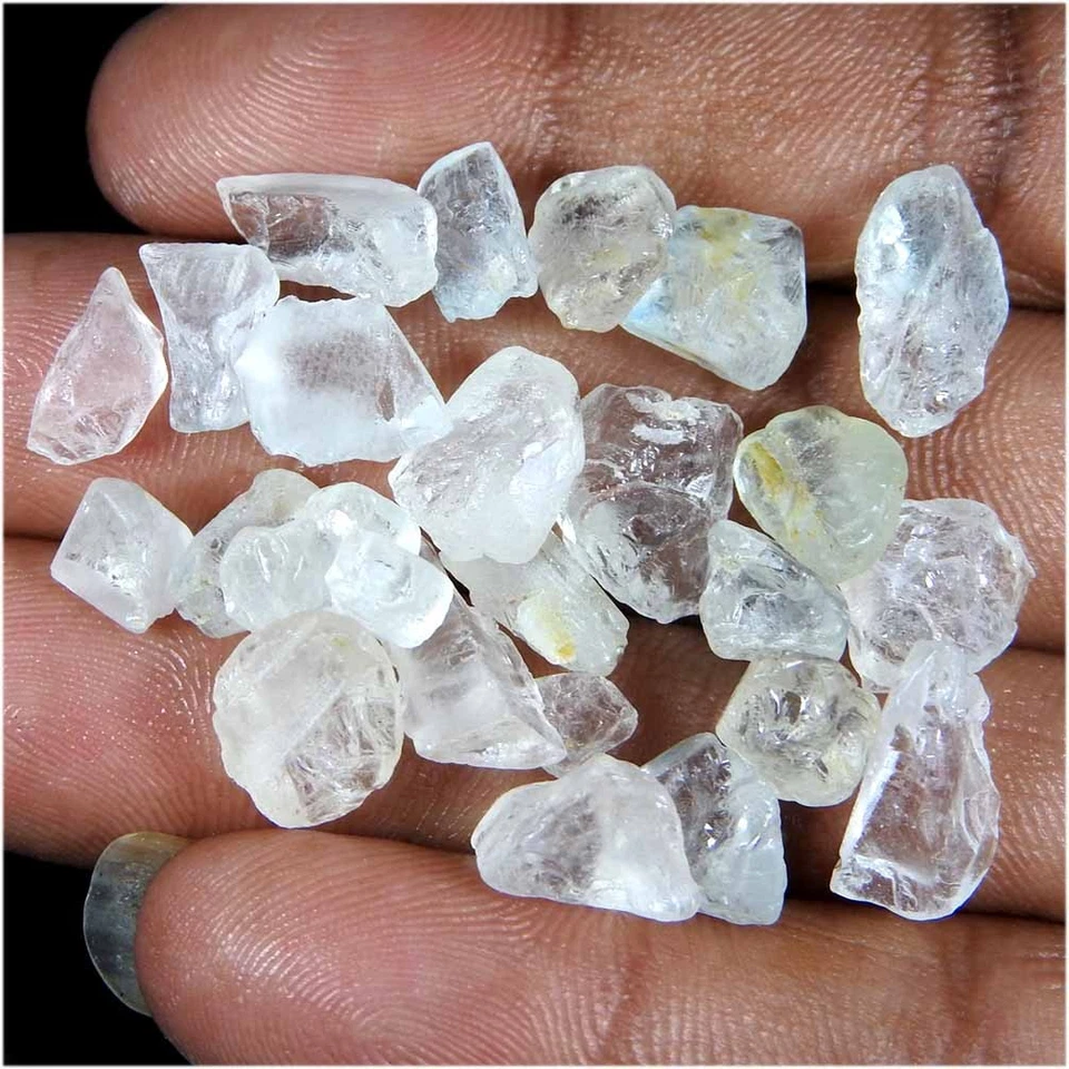 Piedra preciosa cabujón áspera faceta topacio blanco 100 % natural 76,40 quilates. lote Foto 2 de 3