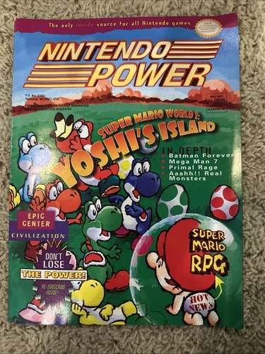 vtg 1995/ Nintendo Power Magazine Poster/Cards/inserts Yoshis Island Near Mint