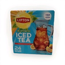Lipton Unsweetened Black Tea Bags, Family Size, 24 Count 5.25.oz Exp:04/2028