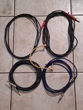 Lot of 5 Guitar Instrument Amplifier Cables TS Male 1/4" 20' RHC Low Noise