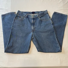 Vintage 90s Tommy Hilfiger Jeans Mens 35x34 Blue Denim Straight Leg Medium Wash