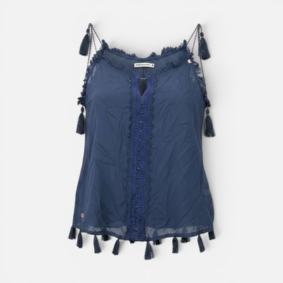 KHUJO Damen Top Modell: Leandra Blau S