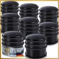 TüRstopper TüRpuffer Boden TüRhalter Feststeller Edelstahl Schwarz Set 1200G