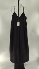 Quince Women 100% Organic Cotton Maxi Dress Black S