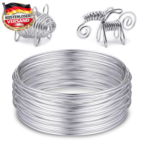 Aluminiumdraht Schmuckdraht Basteldraht 3Mm 10M Silber FüR DIY Dekorationen-image