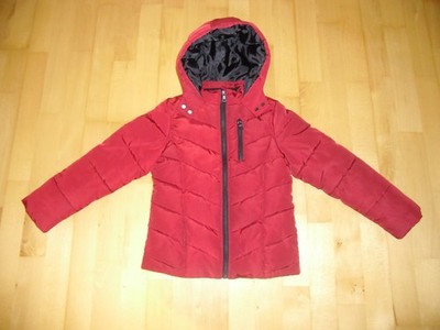 AWG Jacke Steppjacke Gr. 140 Mädchen rot schwarz